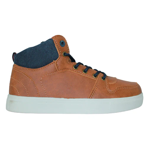 Tommy Bowe Hi Top Kids Trainers – Parry – Tan